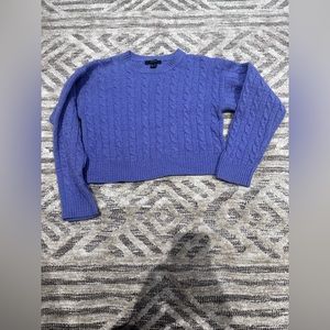 Bright Lilac Cropped Sweater - Forever 21 - S